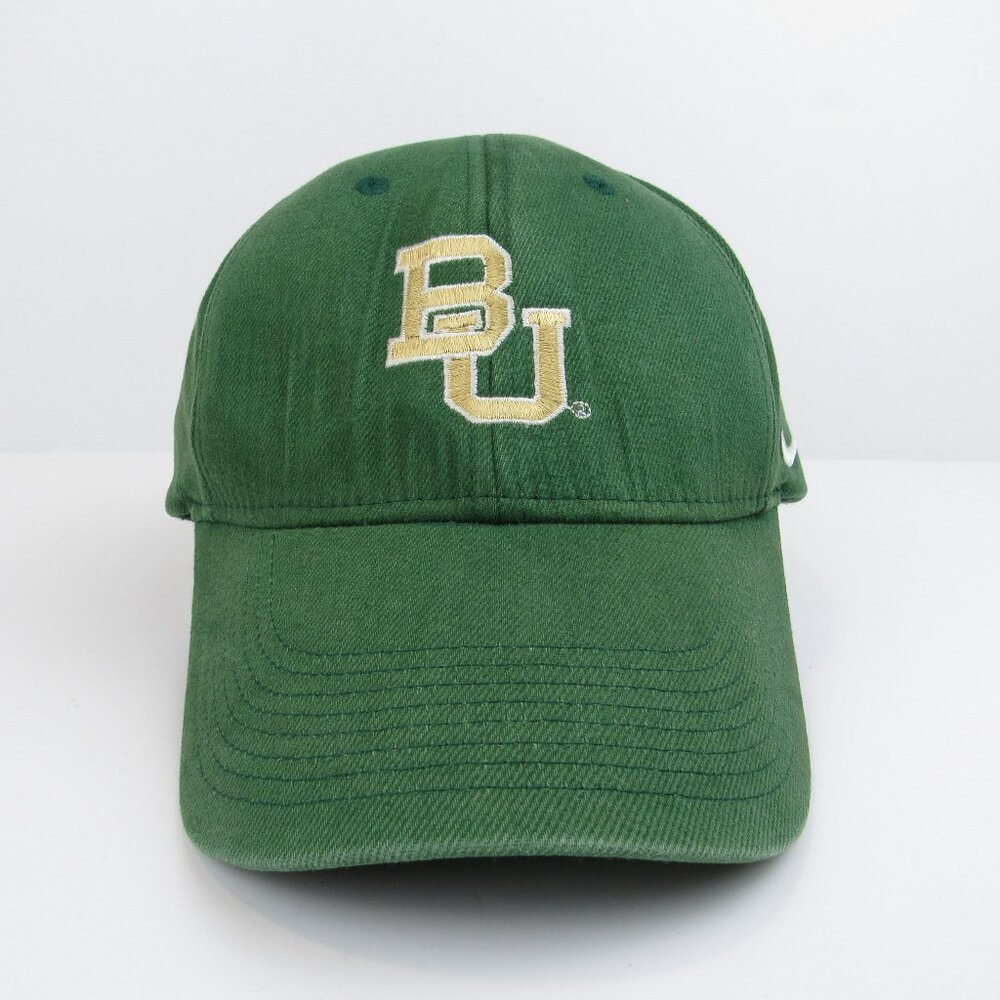 Baylor University Bears Cap Nike Green & Gold Embroidery Swoosh Flex Fitted Men'